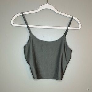 Raw Edge Cami Top Tank Green/Gray Women’s Small
